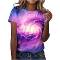 thumbnail image 3 of TaTaai Cotton Unisex T-Shirt, Short Sleeve Crew Neck Tee with Starry Sky Print, Loose Fit Top for Women and Men Gift, 3 of 6