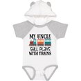 thumbnail image 3 of Inktastic My Uncle Still Plays with Trains Boys or Girls Baby Bodysuit, 3 of 5