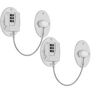 VATENIC Refrigerator Lock - Heavy Duty Combination Fridge Lock, Child/Baby Proofing Lock for Cabinets, Closets, Drawers and More (White)