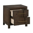 thumbnail image 2 of Modern Style 2-Drawer Nightstand Made with Wood in Walnut Color, 2 of 5