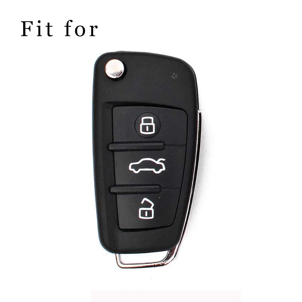 Compatible with Audi A1 A3 Q3 Q7 R8 A6L TT  for Audi Key Fob Case,Leather Full Cover Compatible with A1 A3 Q3 R8 Flip