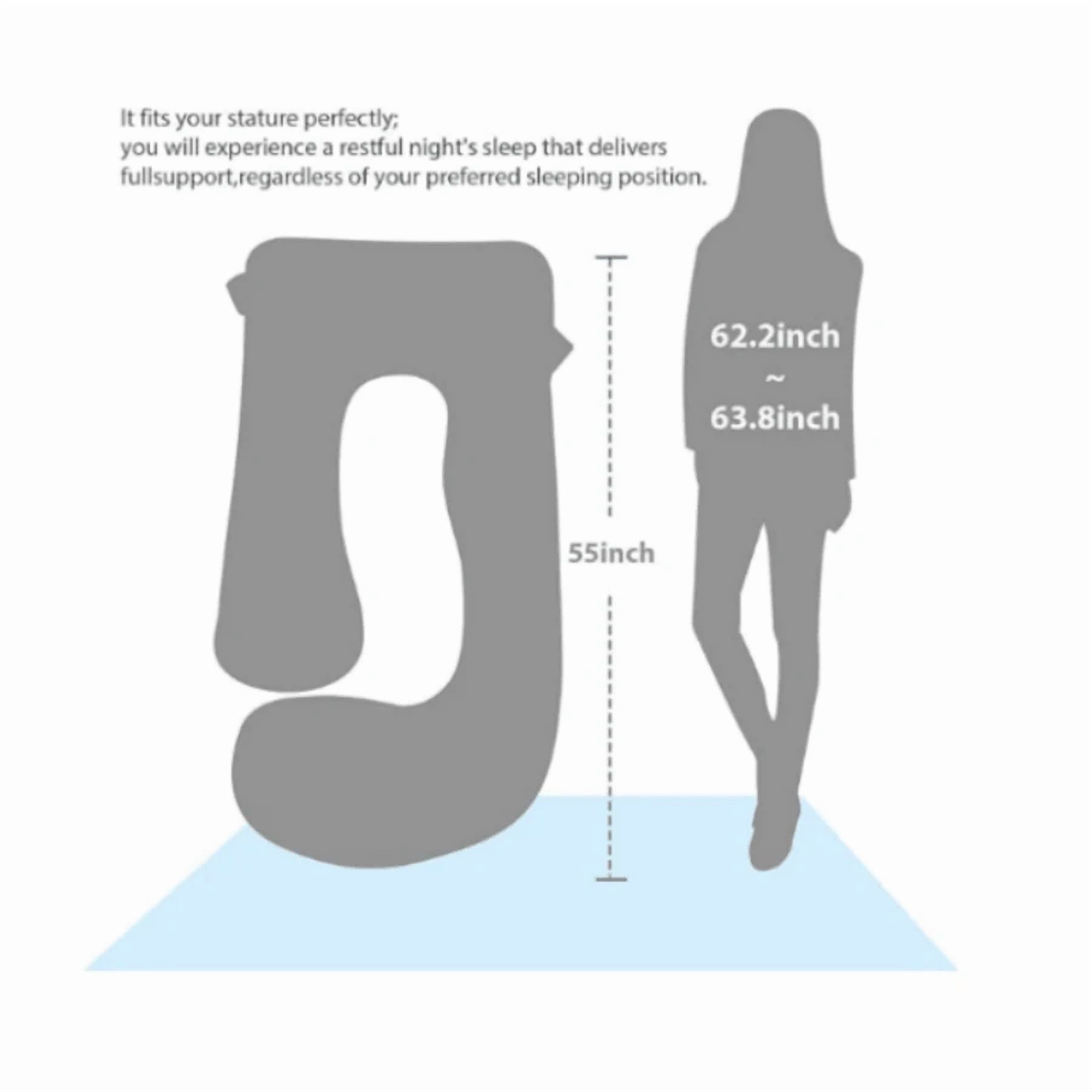 Best-selling U-shaped pregnant pillow - promotes side sleeping, supports the waist and abdomen. An essential item for pregnant women when sleeping.