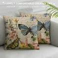thumbnail image 3 of Creowell Throw Pillow Covers Adorable Animals Dragonfly Butterfly Flower Decorative Pillow Case Square Throw Pillowcases Home Couch Quote Cushion Cover (Dragonfly) 22x22in, 3 of 5