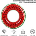 thumbnail image 2 of Maoww Summer Swimming Ring Swimming Pool Watermelon Print Inflatable Ring PVC Donut Water-playing Toys, 2 of 8