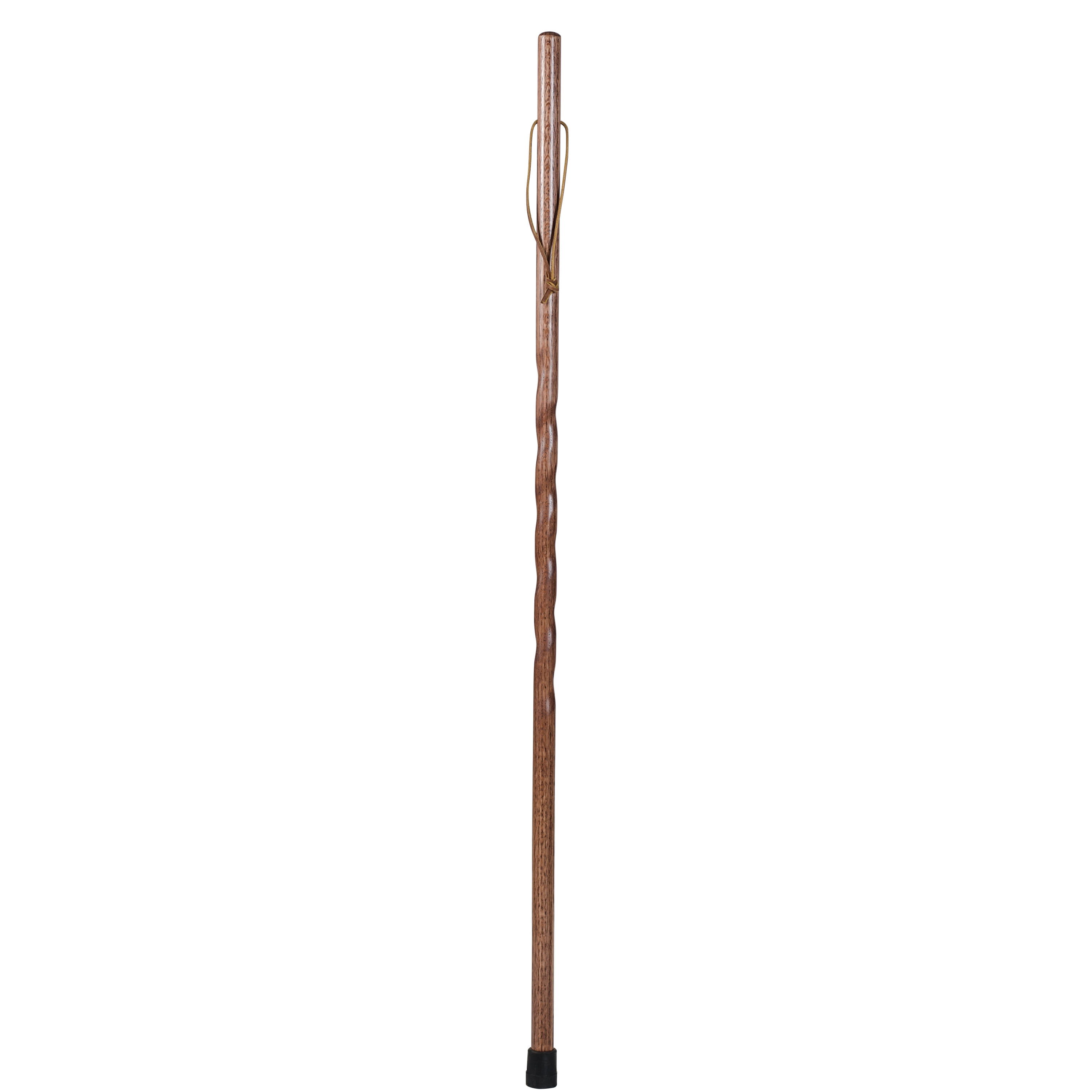 Brazos Twisted Trekker Oak Wood Walking Stick, 48 Inches, Red