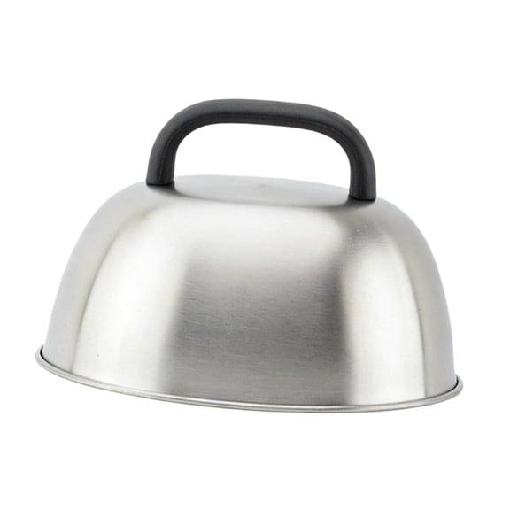 Dualoai 16cm Sturdy Food Cover, Stainless Steel Cheese Melting Dome for Cooking Barbecue