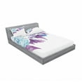 thumbnail image 3 of Ambesonne Floral Fitted Sheet & Pillow Sham Set, Vintage Flower Petals, Twinxl, Pale Blue Purple, 3 of 3