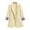 Beige, variant on Brnmxoke Plus Size Blazer for Women Business Dress Lapel Collar Blazers Office Solid Outwears Casual 3/4 Length Sleeves Jackets