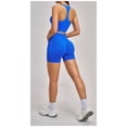 thumbnail image 4 of Top-kevin Women 2 Piece Workout Sets High Waisted Tummy Control Biker Shorts Halter Padded Tank Tops, 4 of 7