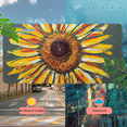 thumbnail image 5 of 1 Pcs 2D Flat License Plate Covers & Frames, Sunflower For Decorative Front, Waterproof For Decoration Aluminum License Plate Covers & Frames Cover For Men Women, 12" X 6", 5 of 7