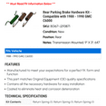 thumbnail image 2 of Rear Parking Brake Hardware Kit - Compatible with 1988 - 1990 GMC C6000 1989, 2 of 2