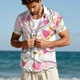 thumbnail image 6 of Awdenio T Shirts for Man Summer Beach Casual Short Sleeve Button Down Shirts Novelty Print Tropical Beach Shirts, 6 of 9