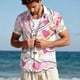 thumbnail image 5 of TaTaai Unisex Hawaiian Shirt, Short Sleeve Button Down Lapel Collar, Funny Printed, Breathable Lightweight, Ideal for Valentine's Day Summer Beach Casual Wear Gift, 5 of 8