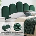 thumbnail image 4 of Upholstered Bed Frame with Palm-Shape Headboard, 750N Hydraulic Lift Storage Bed with Soft Velvet Fabric, 14 Wooden Slats, 8.26" Under-Bed Storage Space, Noise-Free Design, Available in, Green, Full, 4 of 7