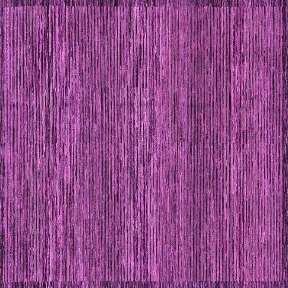 Ahgly Company Indoor Square Abstract Purple Modern Area Rugs, 7' Square