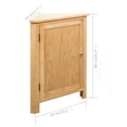 thumbnail image 7 of vidaXL Corner Cabinet Bathroom Corner Cabinet with Shelves Solid Wood Oak, 7 of 7