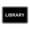 Black / Silver, variant on Classic Library Sign (White) - Medium