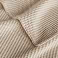 thumbnail image 6 of Exclusivo Mezcla 100% Cotton Waffle Throw Blanket for Couch, Sofa, Lightweight and Breathable Gauze Muslin Blanket for Summer, Moisture-Wicking, Home Decor, 50"x70", Khaki, 6 of 7