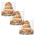 thumbnail image 7 of Dreamtimes 5 PCS Pumpkin Cake Baby Muslin Washcloths, Watercolor Fall Theme Face Towel Burp Cloths Ultrasoft Absorbent Cotton Bath Wipes Towels for Newborn Boys Girls, 7 of 7