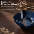 thumbnail image 2 of Onader 12 Piece Dinnerware Sets, Reactive Glaze Plates and Bowls Set for 4, Dishes Sets Serve for Steak Salad Soup, Scratch Resistant & Microwave Safe, Starry Blue, 2 of 9