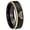Black And Gold Step Edge, variant on Zelda Skyward Sword Crest Beveled Rose Gold Tungsten Ring 10MM