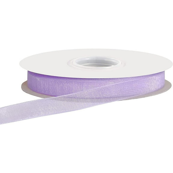 1/4" Wide Orchid Purple Organza Ribbon - 25 Yards