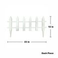 Allfenz 12" x 24" White Vinyl Garden Border Edging (6 Pieces)