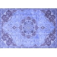 thumbnail image 1 of Ahgly Company Machine Washable Indoor Rectangle Persian Blue Traditional Area Rugs, 5' x 7', 1 of 4