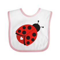 Inktastic Ladybug with a White Heart Girls Baby Bib