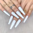 thumbnail image 1 of 3set Pure Color Ballerina Long Glossy Fake Nails Press, 1 of 4
