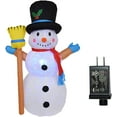 thumbnail image 1 of 4 Ft Christmas Inflatable Snowman, Inflatable Christmas Decorations Outdoor Snowman Inflatable with Rotating Led Lights for Home Yard Indoor Decor, 1 of 6