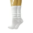 thumbnail image 4 of 6 Pairs Lightweight Slouch Knee High Socks with Thin Sole (White), 4 of 12