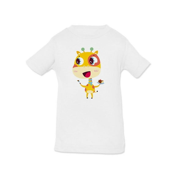 Giraffe With Cake T-Shirt Infant -Image by Shutterstock,  6 Months