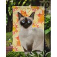 thumbnail image 3 of Carolines Treasures CK3084GF Siamese Fall Leaves Garden Size Flag, 3 of 3