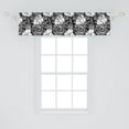 thumbnail image 2 of Ambesonne Tropical Window Valance, Minimalist Toned Monsteras, 54" X 12", Black White, 2 of 3