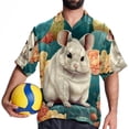 thumbnail image 4 of Tmall Men's Short Sleeve Button Down Poplin Hawaiian Shirt for Summer Beach, Casual Printed Unisex Style, 4 of 6