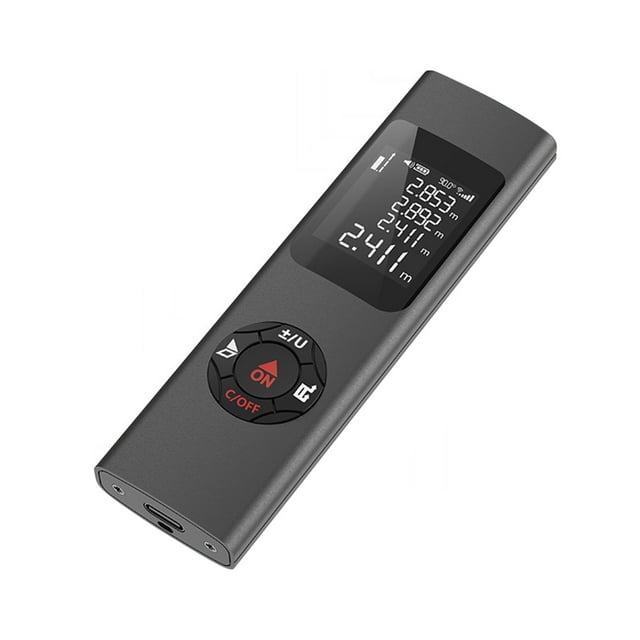 Mesure d'Économies Scolaires 131 Pieds/40m/in/ft Distancemètre Portable Haute Précision et Rétroéclairage Affichage LCD Mesure Distance et Volume Rechargeable