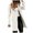 F01-White, variant on FYDUU Pea Coats For Women Elegant Double Breasted Mid Length Wool Coat Outwear Overcoat Fashion Clothing Warm Puffer Jackets