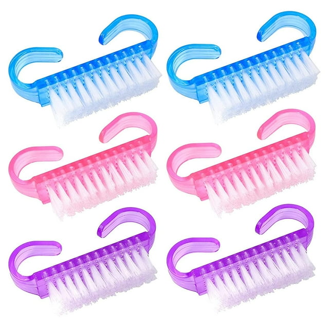 Cepillo de uñas con mango, cepillo para lavar las manos de 6 uds, cepillo de limpieza para fregar las manos y las uñas para limpiar la belleza de las manos y las uñas