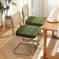 thumbnail image 3 of Zesthouse Rattan Dining Chairs Set of 4, Velvet Upholstered Dining Chairs with Cane Back and Chrome Legs, Mid Century Modern Kitchen Side Chairs for Living Room, Green, 3 of 9
