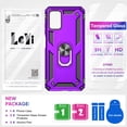 thumbnail image 4 of LeYi for Samsung Galaxy AO3s Case, Galaxy A03s Phone Case with [2 Pack] Tempered Protector, Magnetic Ring Kickstand Protective Phone Case for Galaxy A03S (6.5 Inch), Purple, 4 of 7