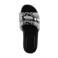 thumbnail image 3 of MARC FISHER Womens Black Snake Padded Yessy Round Toe Platform Slip On Leather Slide Sandals Shoes 9 M, 3 of 4
