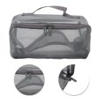 thumbnail image 4 of 1 Pc Large Capacity Makeup Bag for Travel Gray Mesh Fabric, 4 of 6