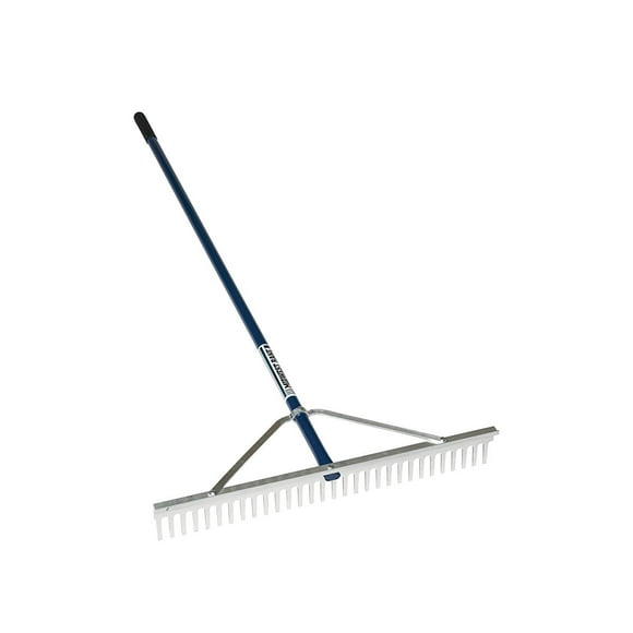Midwest Rake 20030 30" Head Chisel Tooth Rake, 66" Blue Aluminum Handle