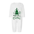 thumbnail image 4 of Family Matching Christmas Pajamas Christmas Tree Letter Print Tops Plaid Pants Sleepwear Outfits, 4 of 7