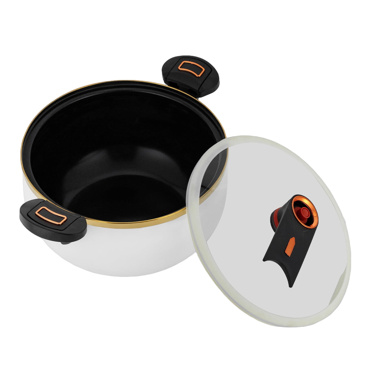 TFCFL 8L/8.45Qt Micro Pressure Cooker Kitchen Multifunctional Non-Stick Cooking Pot with Visual Lid