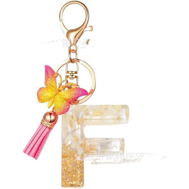 Letter Keychain,26 Letters A-Z Decorative Letter Keychain,Name Keychain for Women Girls Men Teenager Gift