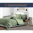 thumbnail image 2 of Super King Comforter Multi Ruffle Moss 300 GSM Plush Siliconized Microfiber Fill Duvet Insert With 1000 Thread Count Egyptian Cotton Shell Fluffy with Piping & Pillowcases, 2 of 8