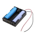 thumbnail image 3 of 5Pcs 3 Slots Plastic 18650 Batteries Storage Case Holder w/Wire Lead Pin, 3 of 3
