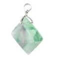 thumbnail image 3 of Rushawy 2x Fluorite Crystal Pendant Necklace Bracelet Octahedron Shape DIY Jewelry Crafts, 3 of 8